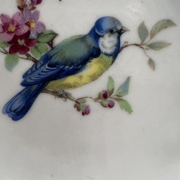 DRESDEN BIRD ASHTRAY Hand Painted With 14K Gold MINI Porcelain ASHTRAY Germany - Picture 2 of 6